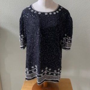 Laurence Kazar sequin top